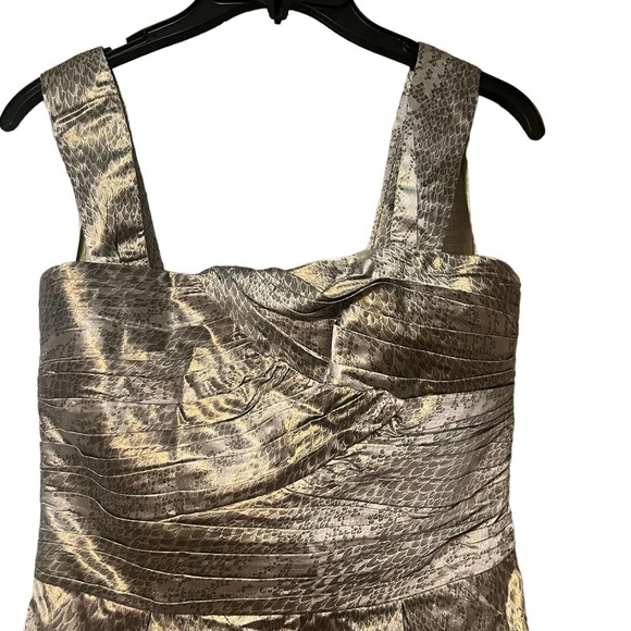 NWT Diane von Furstenberg Dress Treenie Silk Metallic Python 4 Cocktail Party - Picture 3 of 9